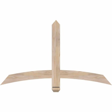Ekena Millwork Bellingham Smooth Timber Gable Bracket, Douglas Fir, 48"W x 28"H x 1 1/2"D x 3 1/2"F, 14/12 Pitch GBW048X28X0204BEL00SDF